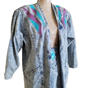 Marie St. Monét vintage 80s denim duster & skirt set 6
